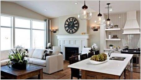 Interiérový design kuchyně obývací pokoj v soukromém domě