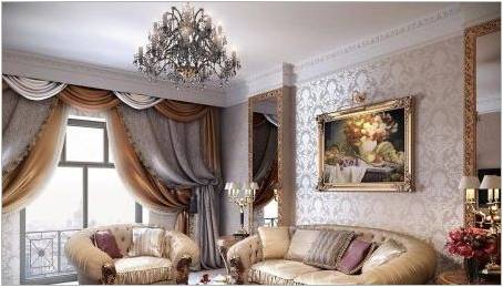 Obývací pokoj interiérový design v klasickém stylu