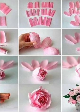 Tvorba květů Cretaged papíru DIY
