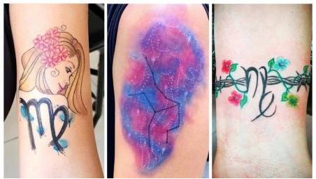 Hodnota tetování ve formě znamení zvěrokruhu a náčrtků